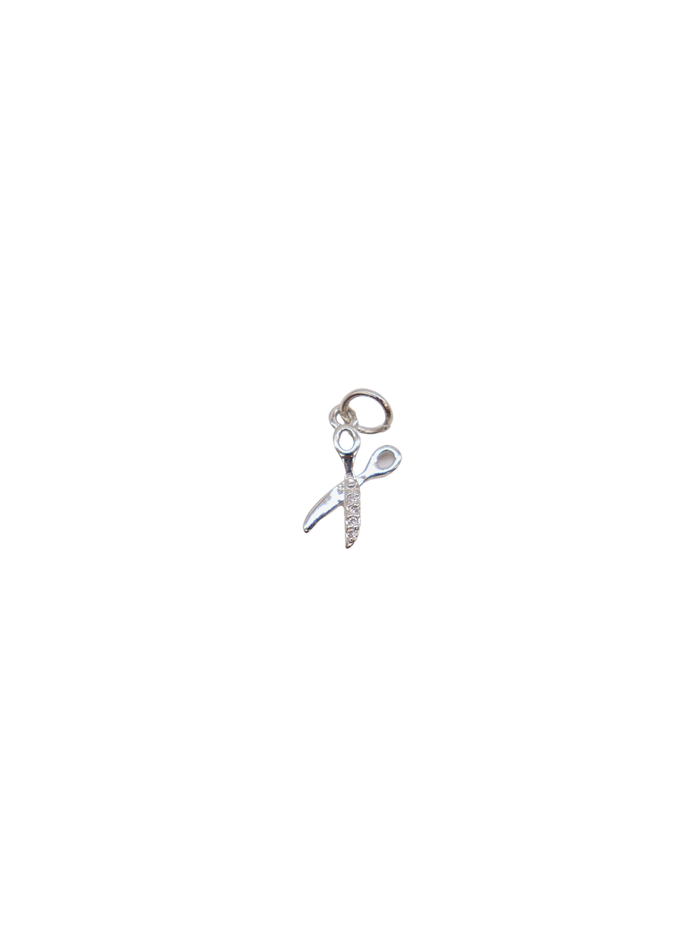 Silver scissors Cut It charm for jewelry gift from Magnolias Home Decor