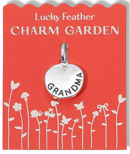 Silver Grandma charm for jewelry gift from Magnolias Home Decor