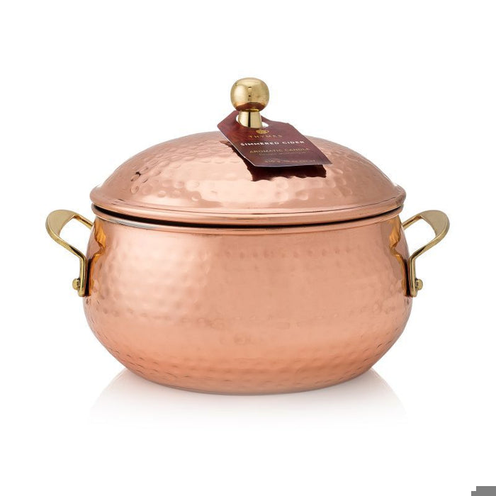 Simmered Cider Poured Candle  Copper Pot 3-wick