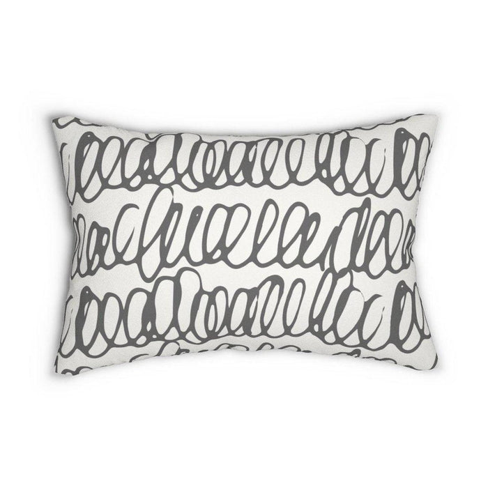 Slate Doodle Lumbar Pillow, Modern Lumbar Pillow with Insert, Lumbar Throw Pillow, Mod Cushions, Bed Pillows Decorative, Modern Pillows, Gift, Pillowcase