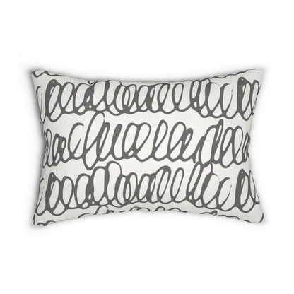 Slate Doodle Lumbar Pillow, Modern Lumbar Pillow with Insert, Lumbar Throw Pillow, Mod Cushions, Bed Pillows Decorative, Modern Pillows, Gift, Pillowcase