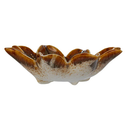 Small Stoneware Flower Shaped Plate