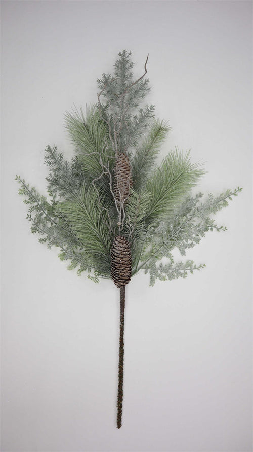 Snowflake Frosted Pine Spray
