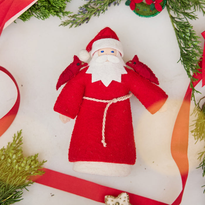 Snowy Garden Father Christmas Ornament - Light