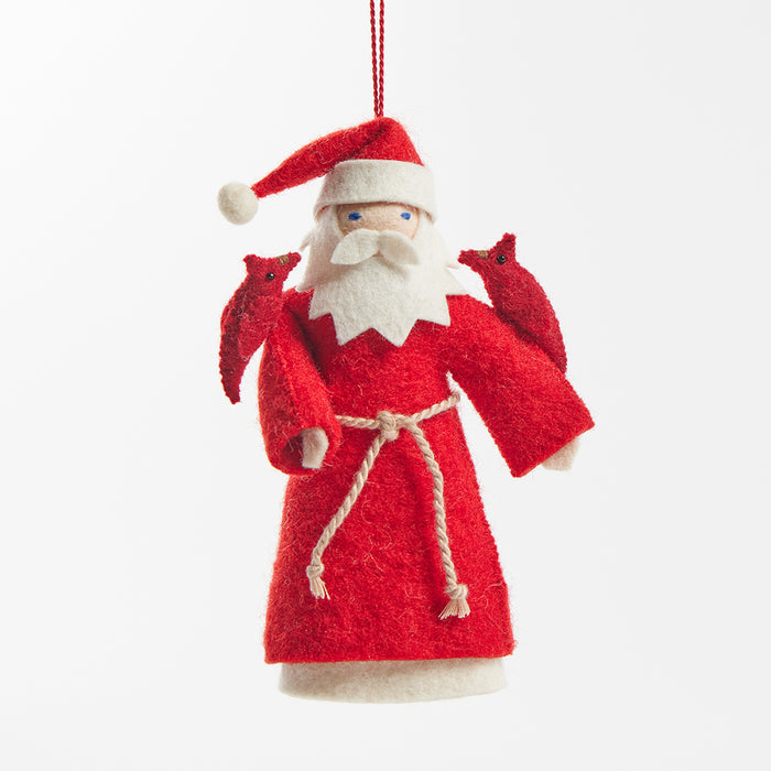 Snowy Garden Father Christmas Ornament - Light