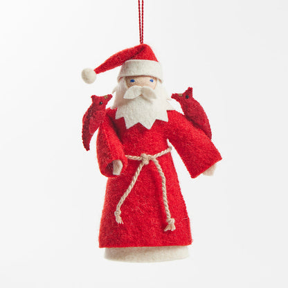 Snowy Garden Father Christmas Ornament - Light