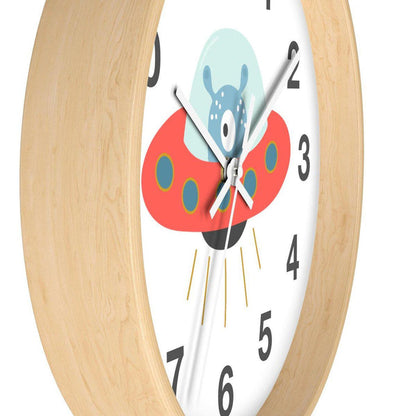 Nursery Wall Clock Outer Space No Ticking, Boys Wall Clock, Nursery Large Wall Clock, Kids Wall Clock, Silent Nursery Wall Clock, Boys Wall Decor | Pippa + June