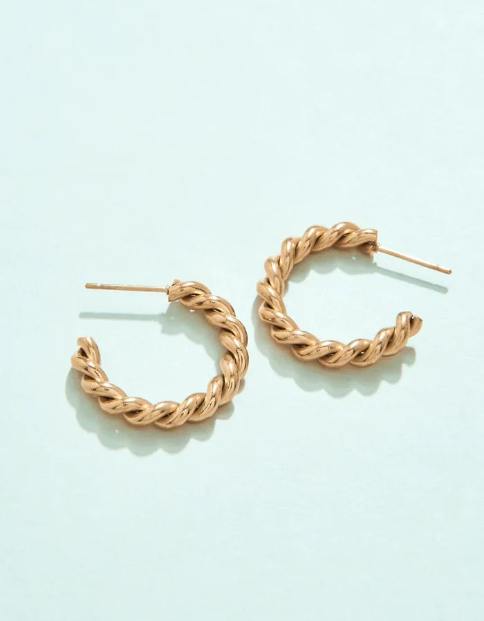 Spartina Splash Mitchelville hoop earrings gold tarnish free for everyday gift from Magnolias Home Decor