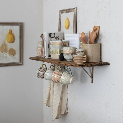 Stoneware Pattern Bowl - 4 Colors