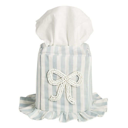 Stripe Bow Tissue Box