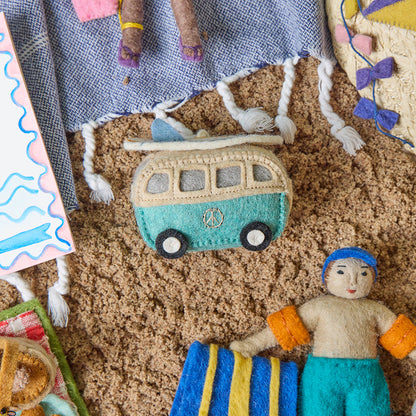 Surf's Up Hippie Bus Ornament