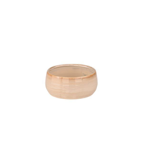 Tan Stoneware Mini Pot