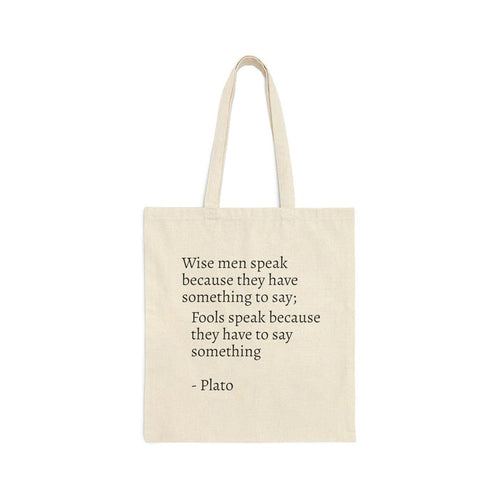 Cotton Canvas Tote Bags Plato Quote, Tote Bag, School Bag, Cotton Bags, Reusable Bags, Shopper Bags, Made in USA | Pippa + June