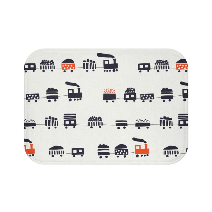 Boys Bath Mat Choo Choo Train, Boys Bathroom Decor, Kids Bathroom | Pippa + June