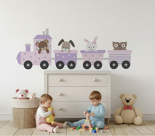 Kids Wall Decals Choo Choo Train, Kids Wall Stickers, Childrens Wall Decals, Peel and Stick Wall Decals, Removable Wall Decals, Wall Decal for Kids Room, Nursery Wall Decals, Kids Room Wall Decor, Wall Stickers for Kids, Vinyl Wall Decals | Pippa + June