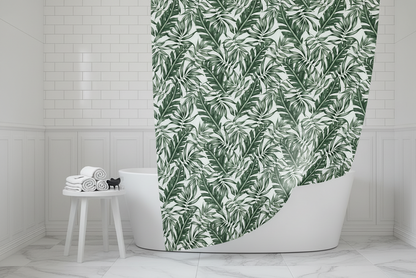 Shower Curtain Tropical Hawaiian, Bath Curtain Palm Trees, Bathroom Decor & Accessories, Made in the USA | Pippa + June