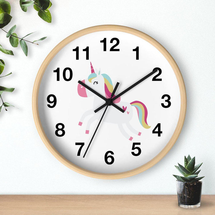 Kids Wall Clock, Fairy Tale Unicorn Wall Clock, Silent Non Ticking Wall Clock, Children's Wall Clock, Nursery Wall Clock, Toddler Wall Clock, Baby Room Clock, Playroom Wall Clock, Girls Bedroom Wall Clock, Kids Room Decor, Made in the USA | Pippa + June