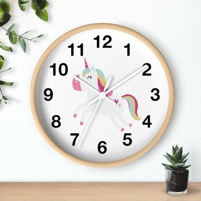 Kids Wall Clock, Fairy Tale Unicorn Wall Clock, Silent Non Ticking Wall Clock, Children's Wall Clock, Nursery Wall Clock, Toddler Wall Clock, Baby Room Clock, Playroom Wall Clock, Girls Bedroom Wall Clock, Kids Room Decor, Made in the USA | Pippa + June