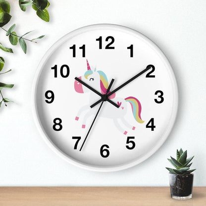 Kids Wall Clock, Fairy Tale Unicorn Wall Clock, Silent Non Ticking Wall Clock, Children's Wall Clock, Nursery Wall Clock, Toddler Wall Clock, Baby Room Clock, Playroom Wall Clock, Girls Bedroom Wall Clock, Kids Room Decor, Made in the USA | Pippa + June