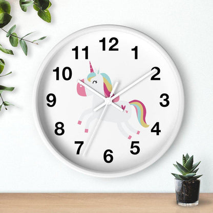 Kids Wall Clock, Fairy Tale Unicorn Wall Clock, Silent Non Ticking Wall Clock, Children's Wall Clock, Nursery Wall Clock, Toddler Wall Clock, Baby Room Clock, Playroom Wall Clock, Girls Bedroom Wall Clock, Kids Room Decor, Made in the USA | Pippa + June