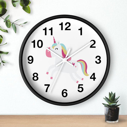 Kids Wall Clock, Fairy Tale Unicorn Wall Clock, Silent Non Ticking Wall Clock, Children's Wall Clock, Nursery Wall Clock, Toddler Wall Clock, Baby Room Clock, Playroom Wall Clock, Girls Bedroom Wall Clock, Kids Room Decor, Made in the USA | Pippa + June