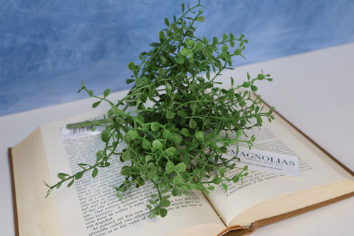 Silk green UV protect button fern bush outdoor safe for transitional everyday home decor from Magnolias Home Decor