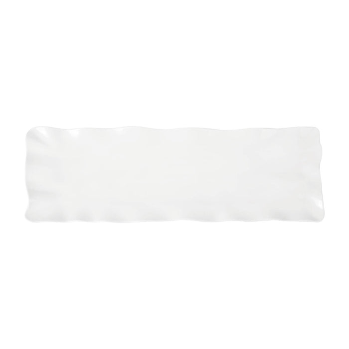 White 20 3/4" Melamine Rectangle Tray