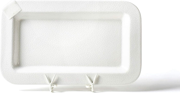 White Small Dot Mini Entertaining Rectangle Platter