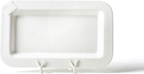 White Small Dot Mini Entertaining Rectangle Platter