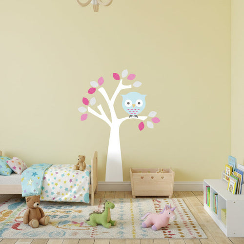 Kids Wall Decals Woodland Tree Owl, Kids Wall Stickers, Childrens Wall Decals, Peel and Stick Wall Decals, Removable Wall Decals, Wall Decal for Kids Room, Nursery Wall Decals, Kids Room Wall Decor, Wall Stickers for Kids, Vinyl Wall Decals | Pippa + June