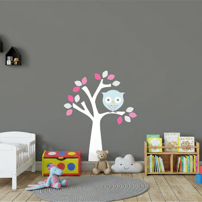 Kids Wall Decals Woodland Tree Owl, Kids Wall Stickers, Childrens Wall Decals, Peel and Stick Wall Decals, Removable Wall Decals, Wall Decal for Kids Room, Nursery Wall Decals, Kids Room Wall Decor, Wall Stickers for Kids, Vinyl Wall Decals | Pippa + June