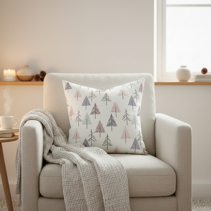 Throw Pillows Woodland Trees, Throw Pillow Covers Neutral, Decorative Pillows, Minimalist Contemporary Couch Pillows, Accent Pillows, Bedroom Throw Pillows, Sofa Pillows, Made in USA | Pippa + June