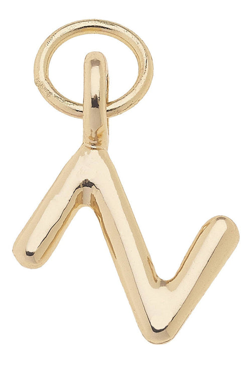 Gold Z mini initial charm for jewelry gift from Magnolias Home Decor